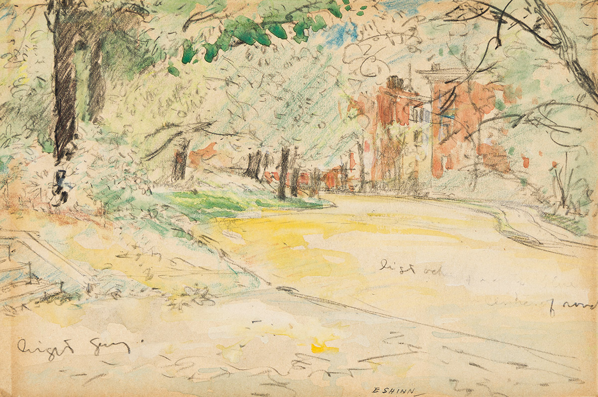 EVERETT SHINN (1876 - 1953, AMERICAN) Central Park, New York.